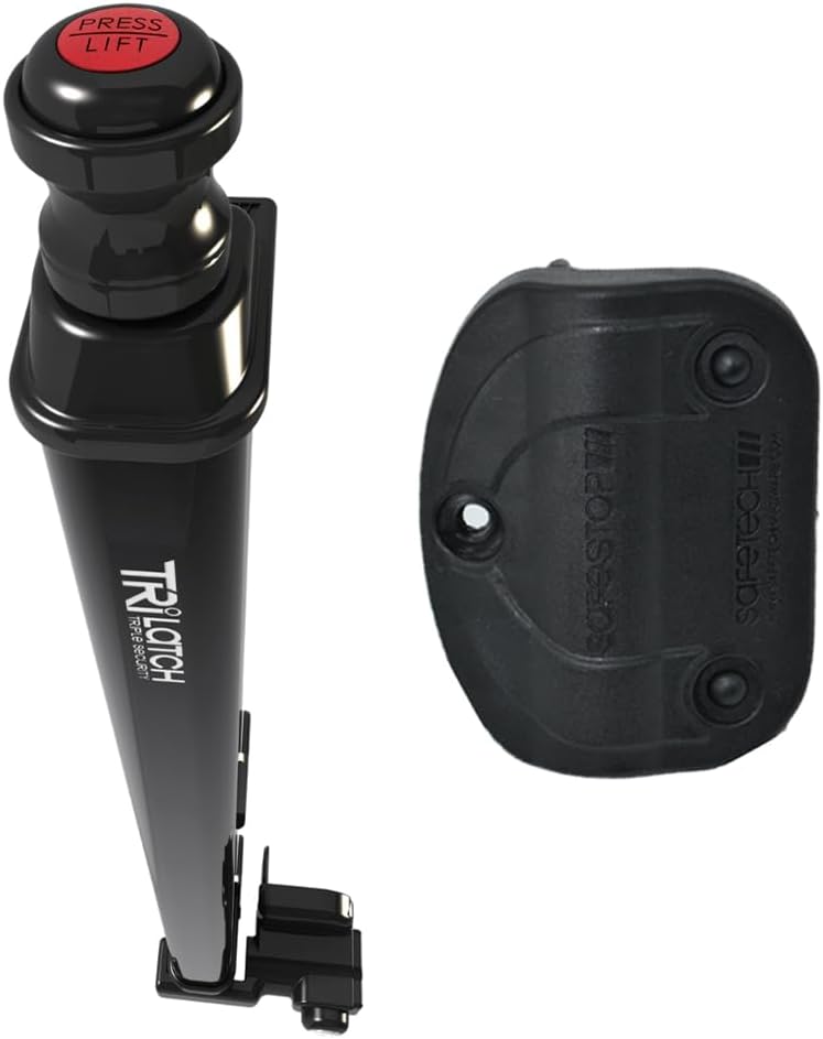 Safetech Hardware 22-Inch Push Lock Magnetic Top Pull Pool Gate Latch & Gate Stop Bundle