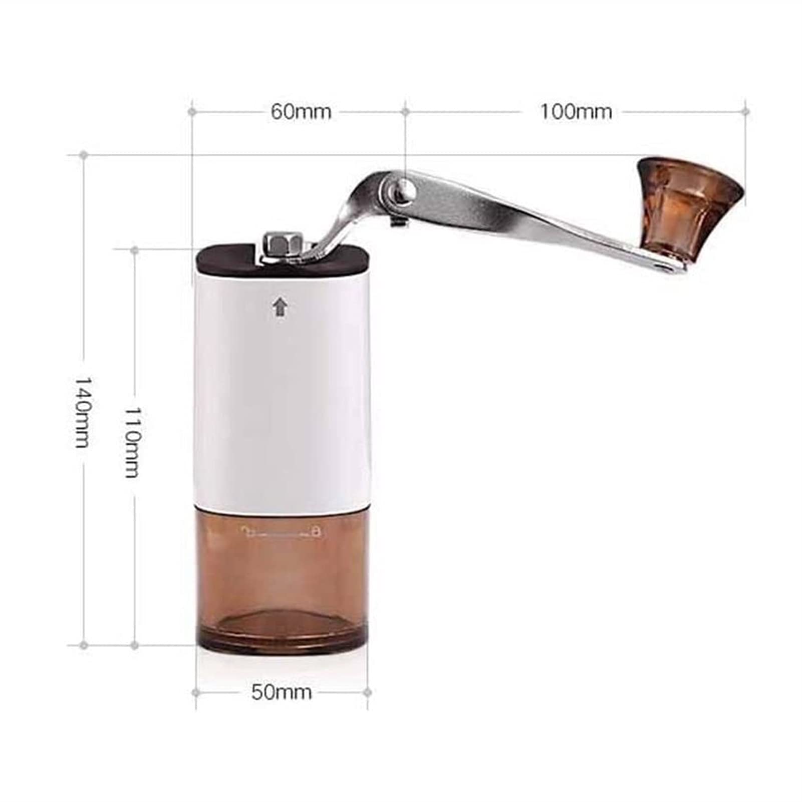 Molinillos manuales, Molinillo, Molinillo de café Manual Compacto y Ajustable con Rebabas de cerámica, Molinillo de café Manual, Duradero, Ideal para el hogar, la Oficina y los Viajes