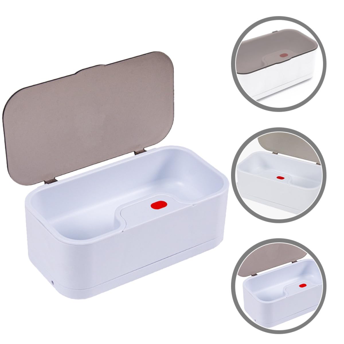 Milisten Schall Schmuckreiniger und Uhrenreinigungsgerät Tragbare Kleine Reinigungsbox Geräuscharmer Multifunktions Brillenreiniger für Haus und Geschäft