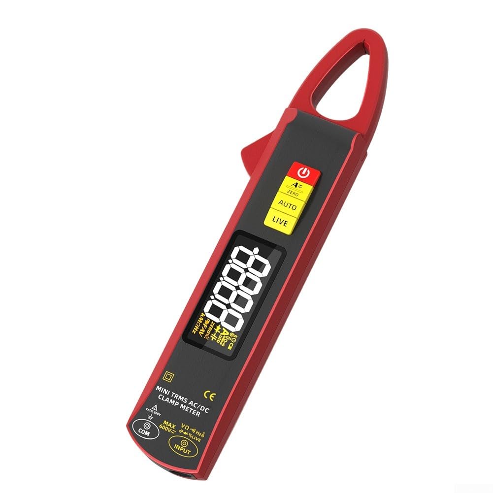Multimetro digitale a morsetto 200 A AC DC Tester True RMS Multimetro con funzione NCV Auto Ranging 6000 Display Sonda di temperatura per cablaggio domestico
