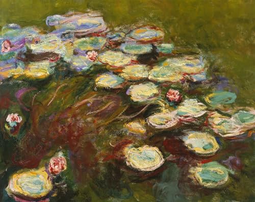 Toile Nymphéas de Claude Monet - Impression d'Art Paysage pour Décoration Murale 60x90cm