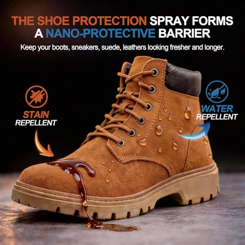Image of Protect Shoe Protector Spray - Rain & Stain Water Repellent - Waterproofing Spray for Leather Suede Hats 6.76 OZ