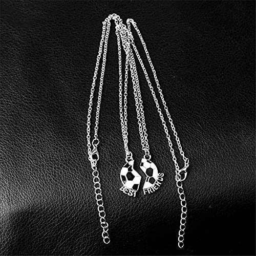 Soccer Ball Football Necklace Pendant For Women Men Matching Sport Ball Best Friends Necklace Girls Friendship Bff Bbf Jewelry 2Pcs Set #TOP5
