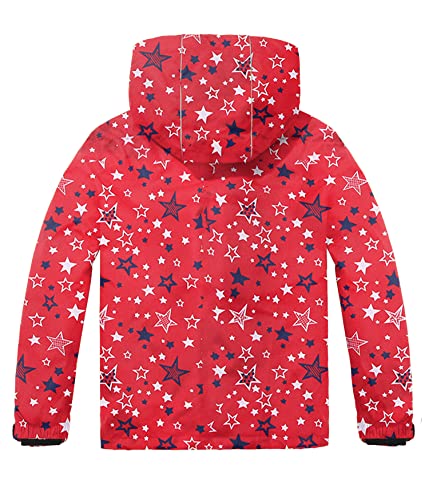 Image of Boys Girls Waterproof Ski Jacket Hooded Snowboard Coat Windproof Winter Snow Outwear