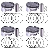 4 Set 76mm Piston Ring Kit STD Pin 17mm for CBR1000RR 2008 2009 2010 2011 2012 2013 2014 2015 2016 CBR1000RA 2009-2015, 13101-MFL-010 13101-MFL-000