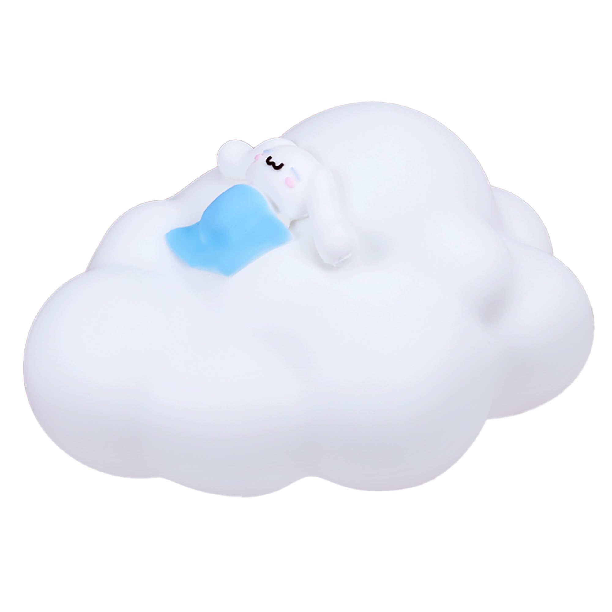 Blue Sky Studios Cinnamoroll Night Light - Usb-C Rechargeable Mood Lamp With 3 Brightness Levels - Soft Vinyl Design (Sleeping On A Cloud) - Desk & Bedside Lamp