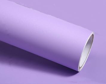 TOOLDECO Frosted Solid Color Peel Stick Wallpaper Adhesive Vinyl Film for Kitchen Bathroom Countertop Decorative Paper 15.8inch by 6.56ft Purple