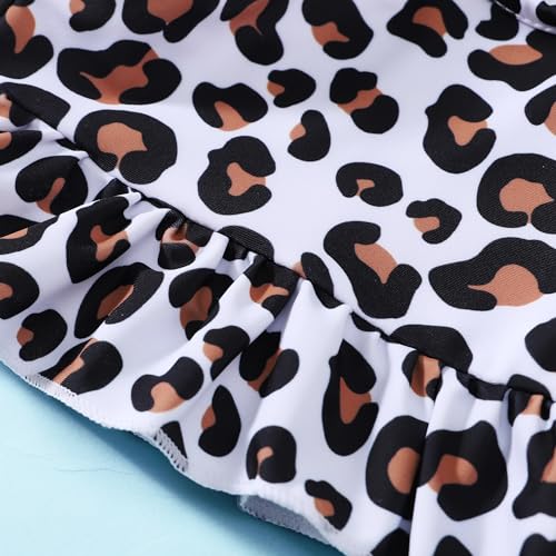 Image of Baby Swimsuit Girl Two Piece Bathing Suit Toddler Girls Summer Beach Ruffle Tankini Swimwear 1-7Y