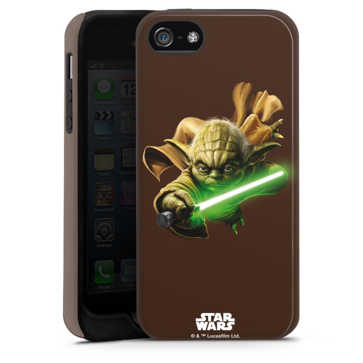 DeinDesign Coque Compatible avec Apple iPhone 5s Coque renforcée Coque Antichoc Star Wars Yoda Articles pour Fans