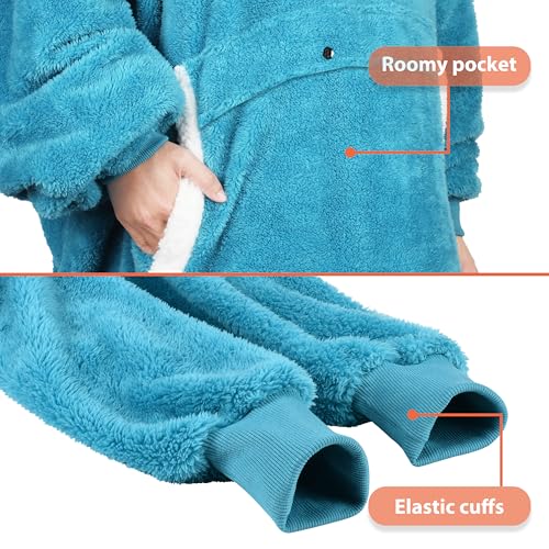 Image of Catalonia Oversized Hoodie Blanket Sweatshirt, Comfortable Sherpa Giant Pullover with Large Front Pocket for Adults Men Women Teenagers Wife Girlfriend