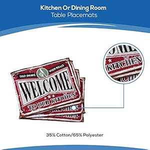 Rustic Placemats Set of 4 - Perfect for Kitchen and Retro Dining Room Table Decor | Farmhouse Place Mats Rustic Placemats Set of 4 Perfect for Kitchen and Retro Dining Room Table Decor Farmhouse Place Mats