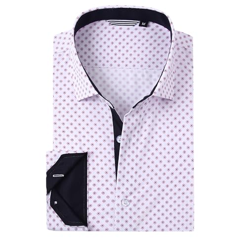 Alex Vando Mens Printed Dress Shirts Long Sleeve Regular Fit Button Down Shirt