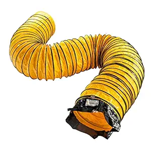 MOUNTO 25FT PVC Flexible Duct Hosing for Exhaust Fan (8inch w/o Bag)