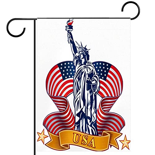 Drapeau de jardin design double face saisonnier Statue de la Liberté