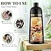 Chestnut Brown Hair Dye Shampoo 3 in 1 for Women & Men 100% Gray Hair Coverage - Herbal Ingredients Natural Plant Hair Color - Hair Dye in Minutes 17.6 Fl Oz