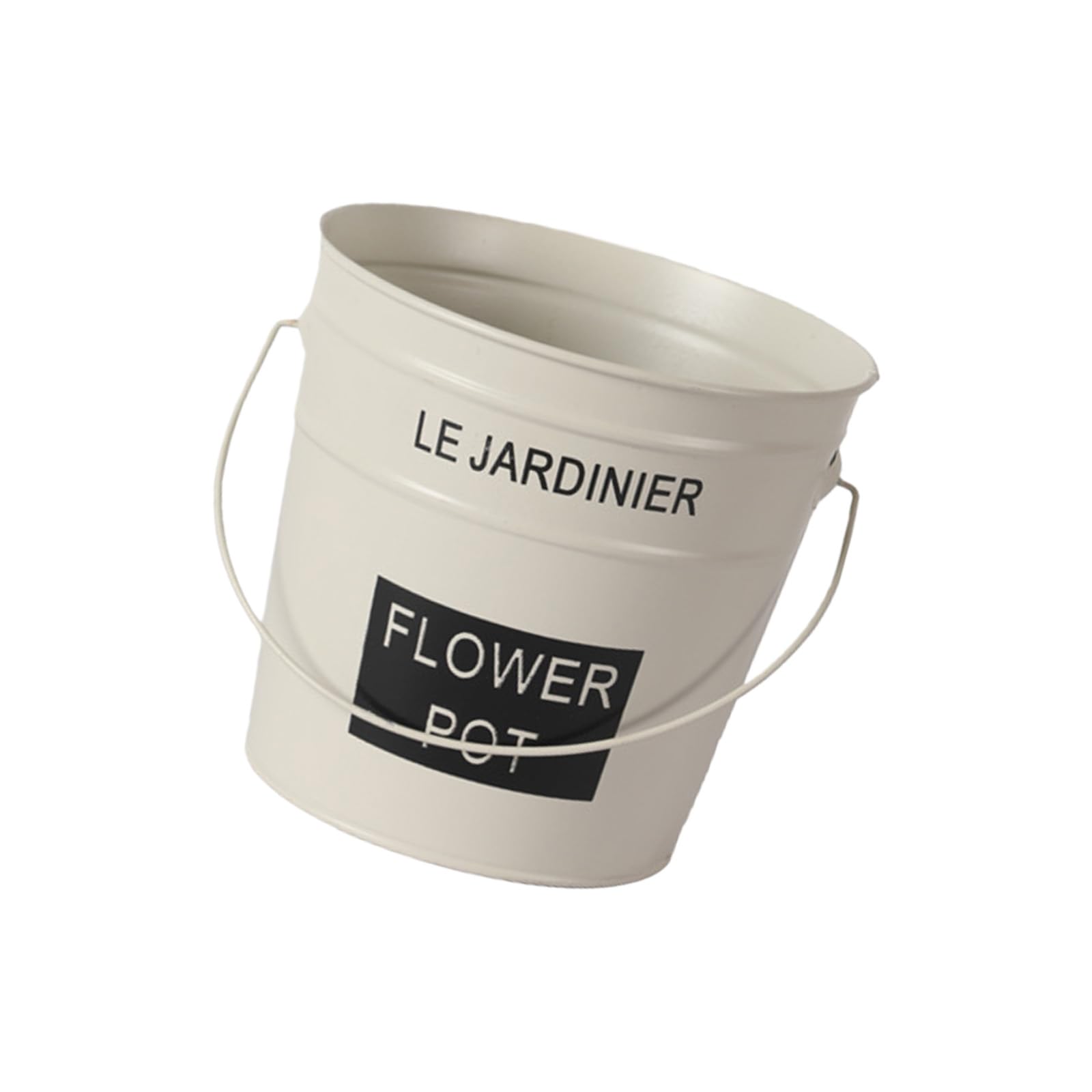Multipurpose Metal Iron Vase Tall Forged Planter Farmhouse Bucket Replacement Metal Flower Container