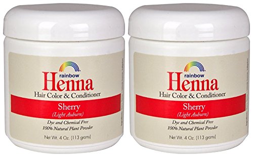 Rainbow Research Henna Sherry Hair Color and Conditioner (Pack of 2) With Lasonia Inermis, 4 oz. each.