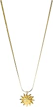 Purelei® Iconic Sun Kette – Filigrane Snake-Chain-Halskette mit Sonnen-Anhänger – Edelstahl 14K/18K vergoldet – 50/55 cm – Symbolkette – 9 g – Wasserfest & Verstellbar