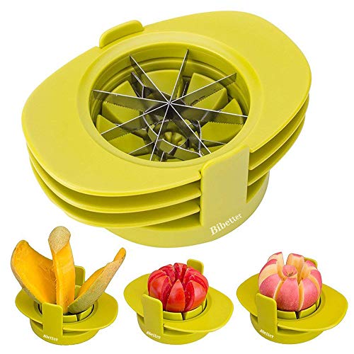 Bibetter Apple Pear Corer Affettatrice per pomodori 4in1 Affettatrice Multifunzione per Frutta Set attrezzo da Cucina, Sbucciatori e tagliafrutta Tagliafrutta