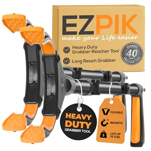 EZPIK Classic 40" Flexible Folding Grabber Tool for Elderly + Magnets ...