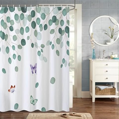 Rideau de Douche MIRRORANG 150x180cm Vert Cover
