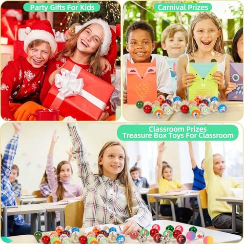 Image of Small Bouncy Balls for Kids Treasure Box Toys for Kids Classroom Party Favors Birthday Gift Treasure Box Prize Easter Egg Goodie Bag Pinata Stuffers Party Bag Fillers for Kid Boy Girl 3-5 4-8 (16pcs)