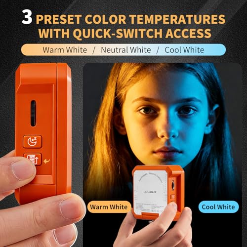 Image of Ailight Magnetic LED Video Light, CRI 98+ 2500-9000K - Orange