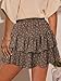 onlypuff Flowy Shorts for Women Ruffle Skorts Cute Mini Skirts Country Concert Outfits Coastal Cowgirl Coachella Outfits Tennis Skort Coffee Flower L