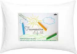 Travesseiro TRP Imports Select Kids Infantil Criança Até 10 Anos 100% Algodão e Fibra de Silicone 60x40cm