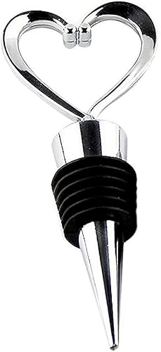 Fashioncraft Tapón decorativo para botellas de vino protector de corcho para bebidas metal con tapón de goma reutilizable para recuerdos de boda