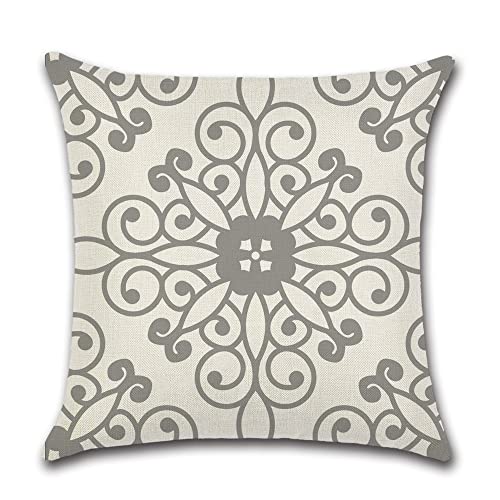 CLVEDU 4Pack Throw Pillow Covers 18x18 in Linen Fabric Cushion Covers Grey Throw Pillows for Couch Decorative Throw Pillow Cases Accent Pillow Covers for Home Bed Couch Sofa Car (Style1) - Image 2