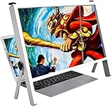 CYXZJDSK 21 Inch Laptop Screen Magnifier,Portable Computer Magnifying Screen Laptop Magnifying Glass for Reading for Seniors Laptop Stand,White