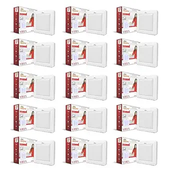 Murphy 15W Vega LED Panel Light Square Surface - (Cool White, Pack of 15) No False Ceiling Required