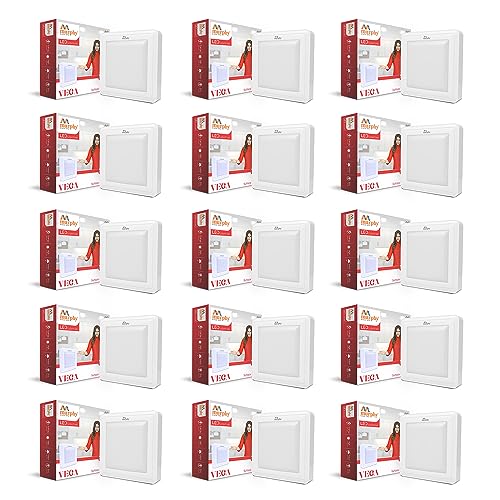 Image of Murphy 15W Vega LED Panel Light Square Surface - (Cool White, Pack of 15) No False Ceiling Required