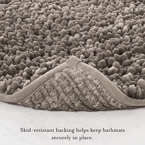 Laura Ashley Butter Chenille 20" X 34" Bath Mat, Light Grey #TOP1
