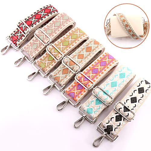 Verstellbar Taschengurt Breit,5CM Bunt Schultergurt für Taschen, Universal Tragegurt Damen Schulterriemen Trageriemen Geflecht Umhängegurt für Handtaschen DIY Zubehör 75-135CM. (KJ3-A8-LY-hunse)