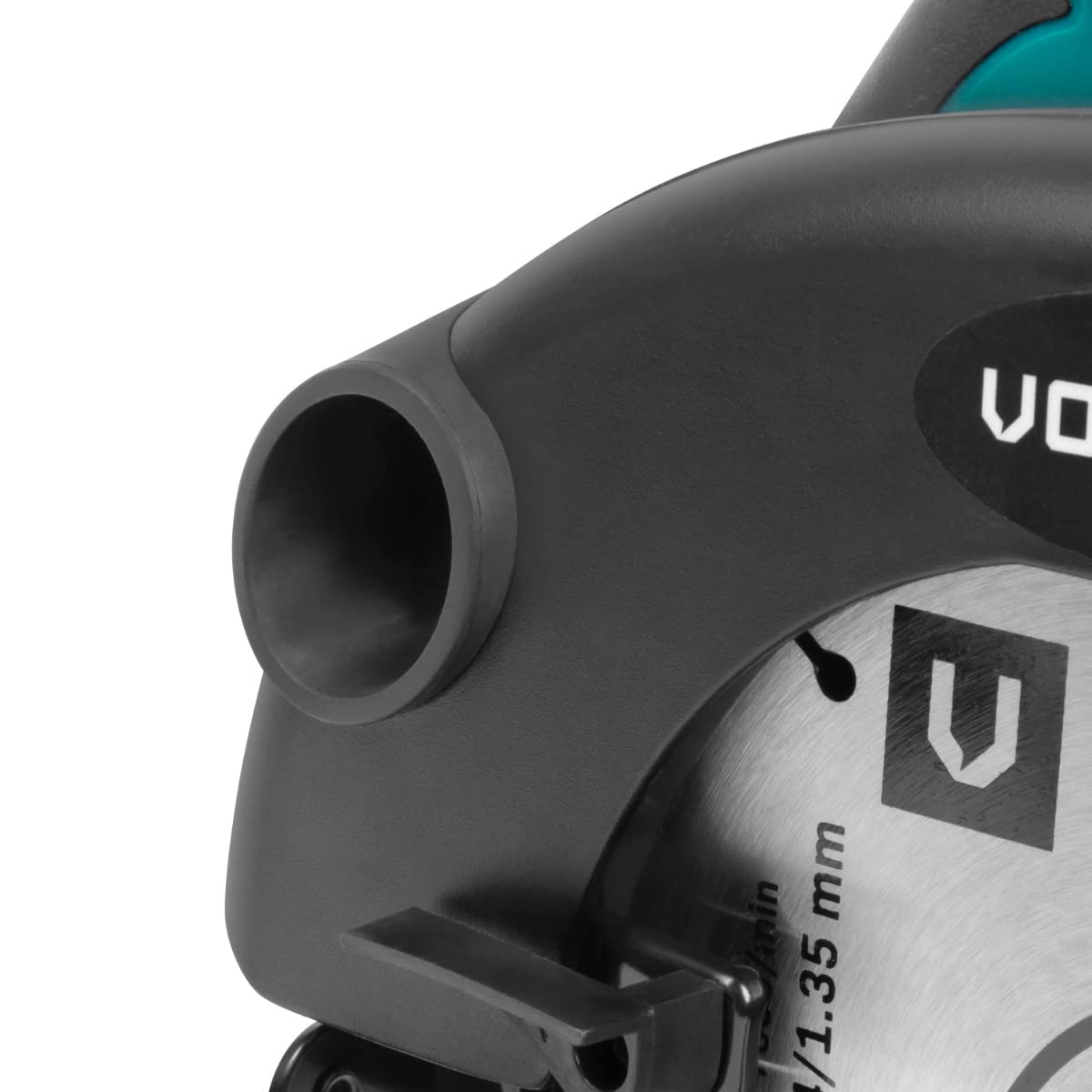 VONROC Piła Tarczowa 1200W – 5500 obr/min, 185mm, Cięcie Proste i Ukośne w Drewnie do 65mm, Prowadnica Równoległa, Brzeszczot 24T – Zestaw z Torbą na Narzędzia