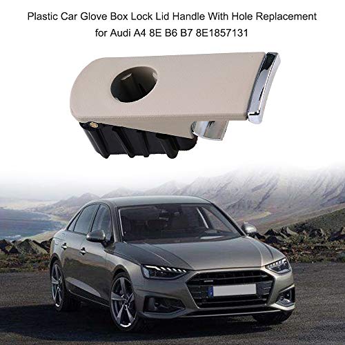 Ajcoflt Alça de plástico da tampa do bloqueio da caixa de luva do carro com substituição do furo par