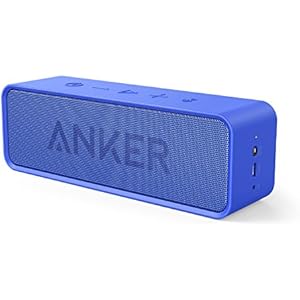 Anker Soundcore Portable Bluetooth Speaker - Ideal for Travel, 24-Hour Playtime, 66-Feet Range, Dual-Driver, Portable Wireless Speaker，Superior Sound, Low Distortion, Built-in Mic -Blue