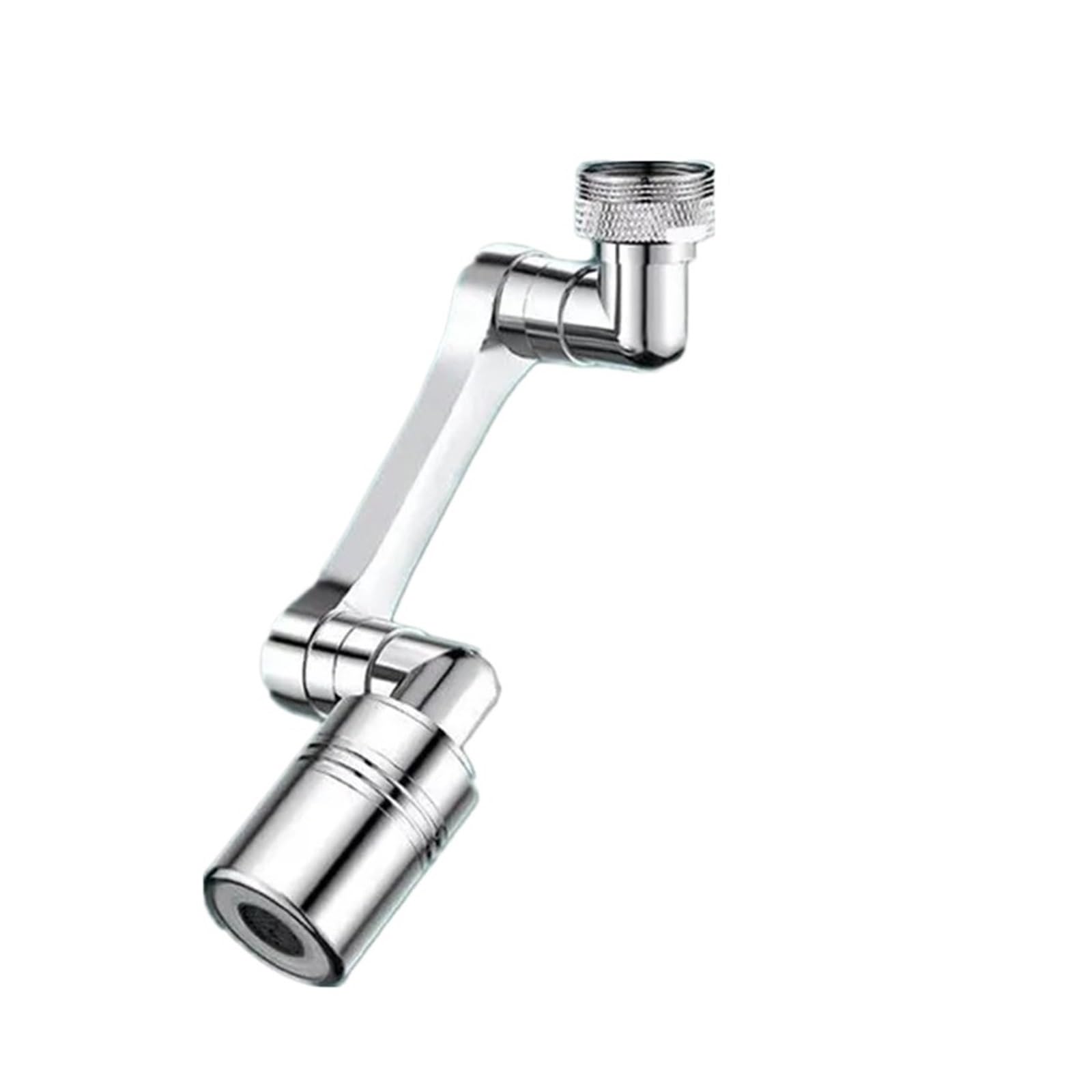 360° Swivel Waterfall Faucet Extension Adapter Sprayer 3 Modes Multifunctional Waterfall Pressurized Bubbler Kitchen Sink Fit(2 Mode Silvery)