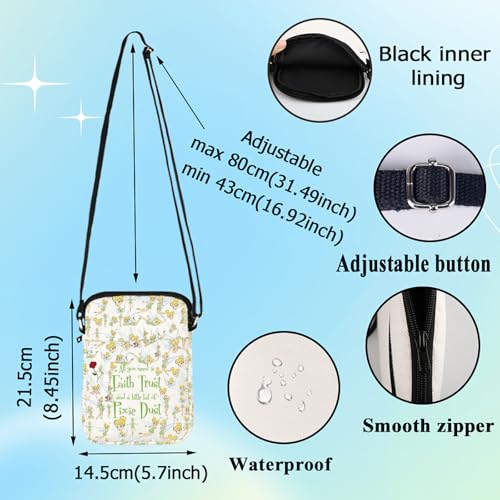 G2TUP Princess Crossbody Bag Fairytale Fans Gift Faith Trust And Pixie Dust Fairy Shoulder Bag Princess Merchandise2