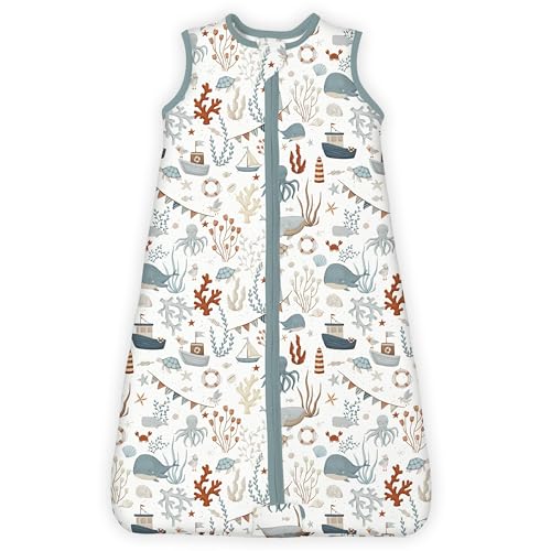 Image of 1.0 TOG Sleep Sack 6-12-15 Months, Baby Sleep Sack with Sleeveless, Cozy Premium Baby Wearable Blanket with 2-way Safe Zipper All Season Sleeping Bags, 1-pack