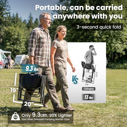 FUNDANGO Silla Oversized Director, Silla de Camping Acolchada con Mesa Lateral miniatura 5