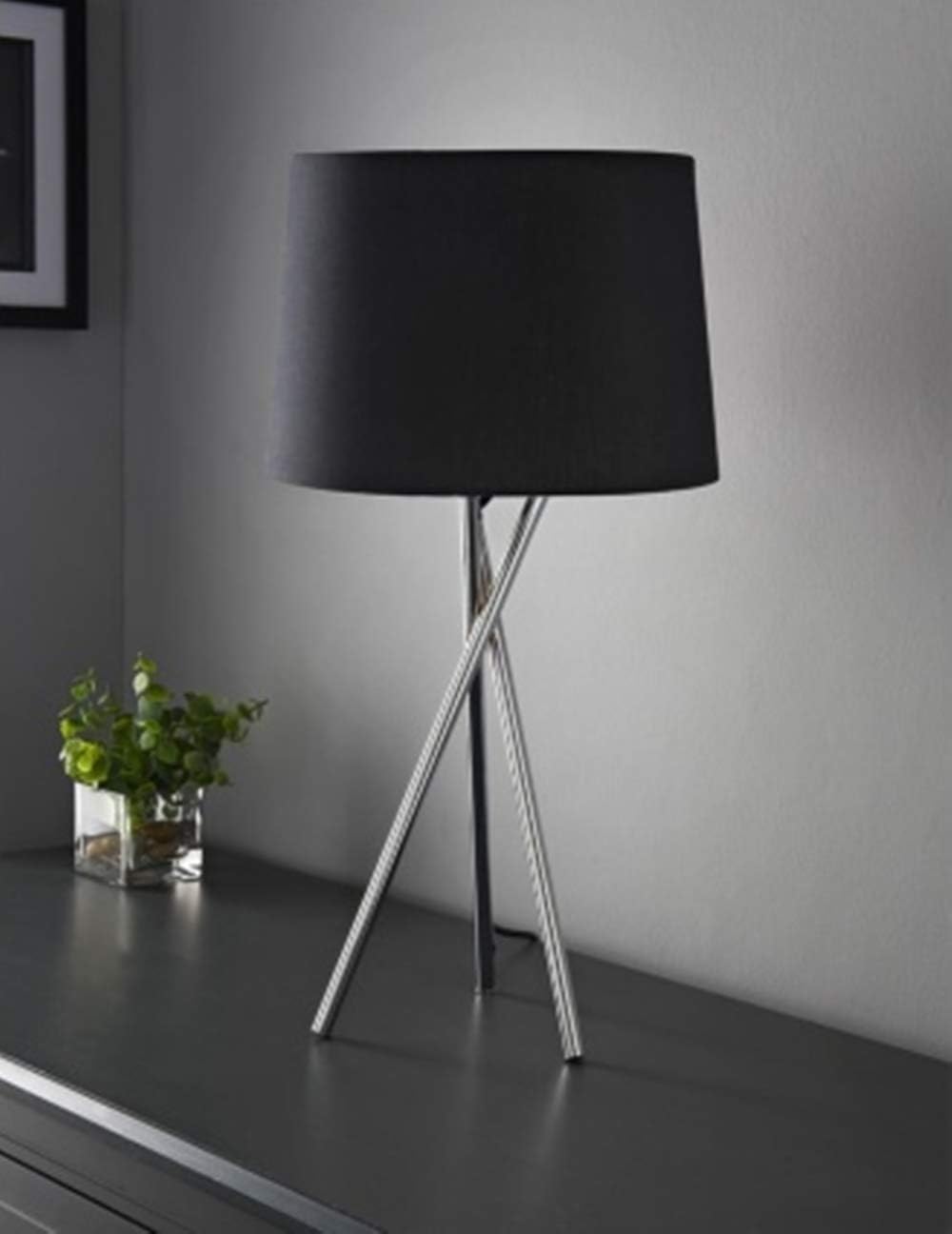 DEENZ Tripod Design Table Lamp Give Your Home Decor Office Living Room A Truly Contemporary Look (Black)