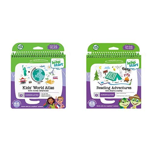 LeapFrog 21606 LeapStart Reception Kids World Atlas and Global Awareness Activity Book 21609 LeapStart Reception Reading Adventures and Health and Safety Activity Book