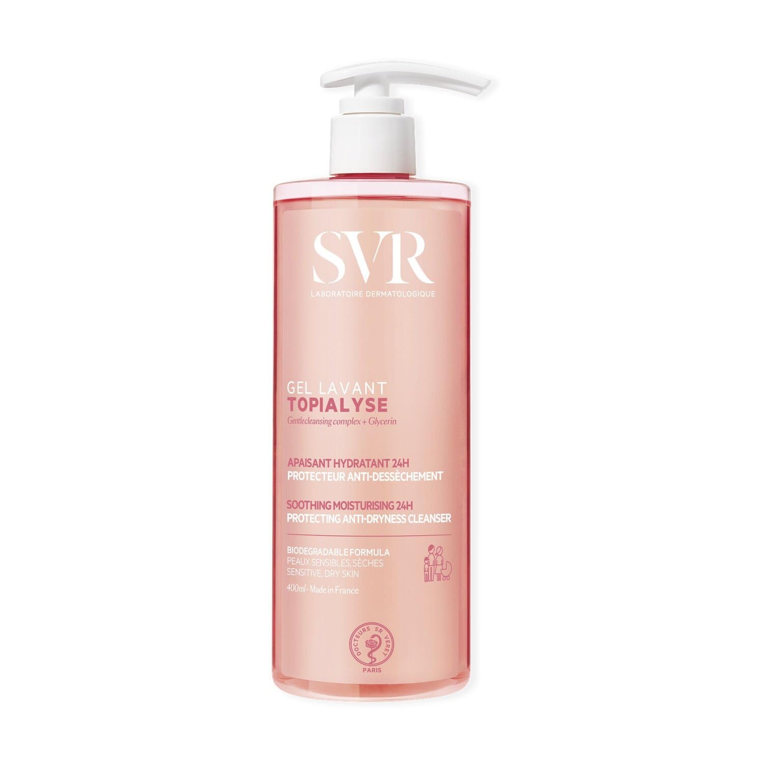 SVR LABORATOIRE - Gel Douche Hydratant Douceur, Protection et Confort pour Peaux Sensibles, 400 mL - Lot De 3