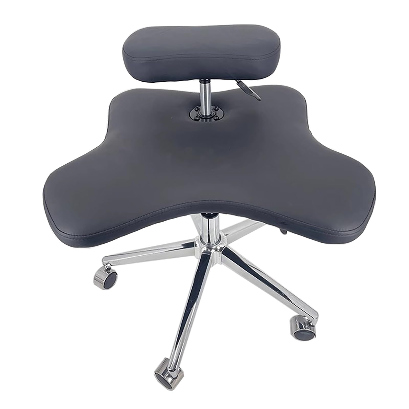 Silla ergonómica de meditación con Patas Cruzadas y Ruedas, Silla de Rodillas con Patas Cruzadas, Silla de Escritorio para el hogar con Ruedas, Altura Ajustable, Talla única