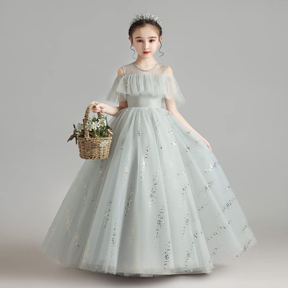 Amazon.co.jp: Godlovefull 子供ドレス フラワーガール ブルー