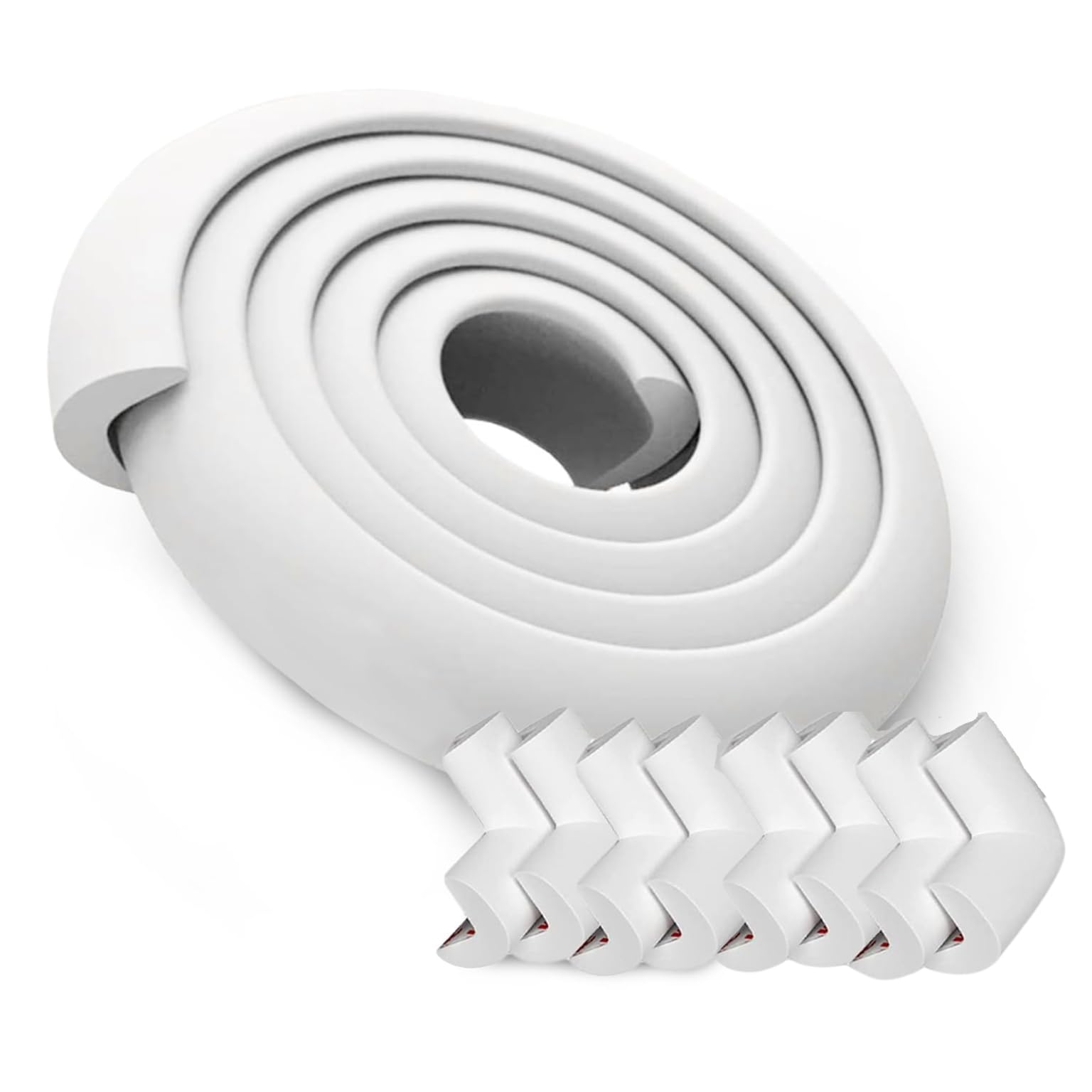 BabyPro Baby proofing Edge and Corner Combo (12mm, Pack of 9) by Certified Professional Childproofer of 2 Meters of Edge Guard & 8 Corner Protectors Covering, Furniture Corners (White) (B0CTKN31DB) Amazon Price History, Amazon Price Tracker