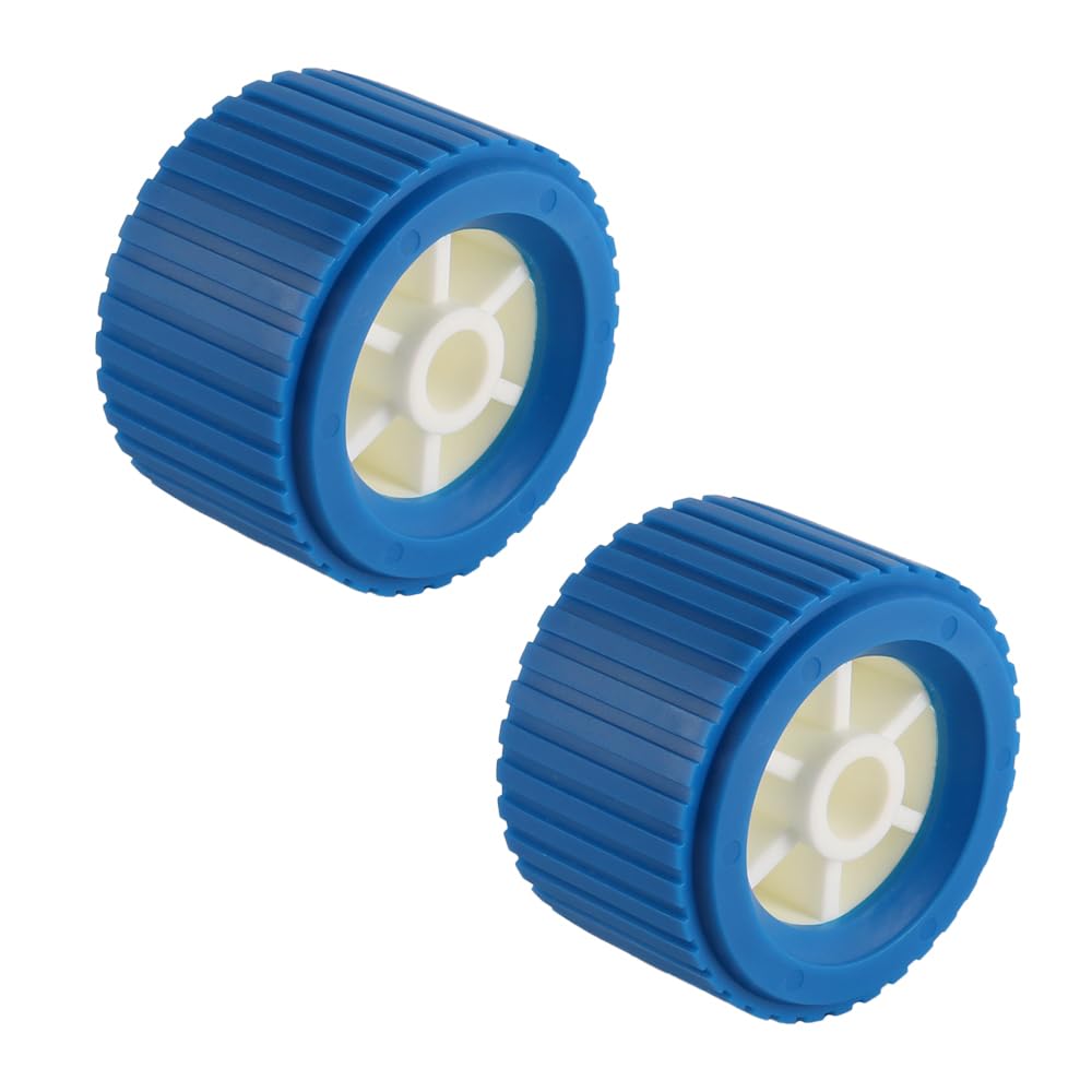 Set di rulli per rimorchi per Barche, 2 Pezzi, rulli oscillanti a Coste Marine, 108 x 75 x 19 mm, Blu PP, Resistenti alle Alte Temperature, per Il varo di rimorchi per Barche e Yacht